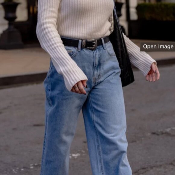 KITTENISH NWT STAPLE MEDIUM WASH JEANS LARGE - Picture 2 of 4